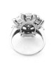 Art Deco 1.65ctw Diamond Staggered Halo Ring in Platinum